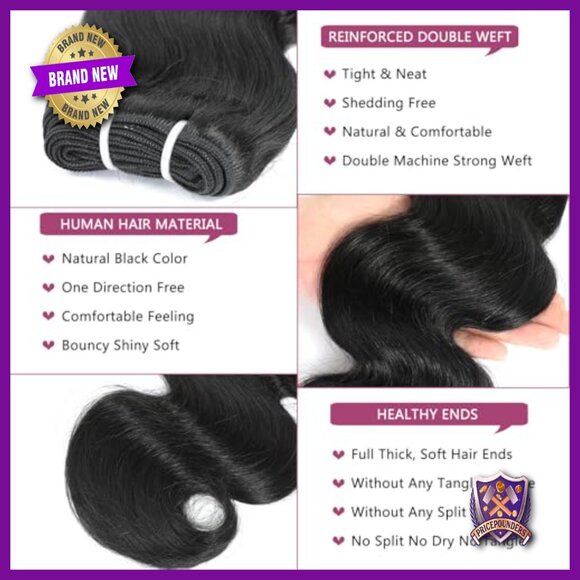 4 Bundles 16-18 Inch Brazilian Human Hair Body Wave Extensions main image 4